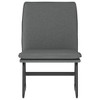 vidaXL Lounge Chair Dark Grey - Upholstered Single Accent Armless Chair for Living Room Bedroom Office - 3 of 4