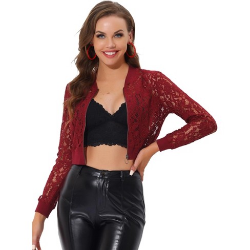 Wine bomber outlet jacket womens