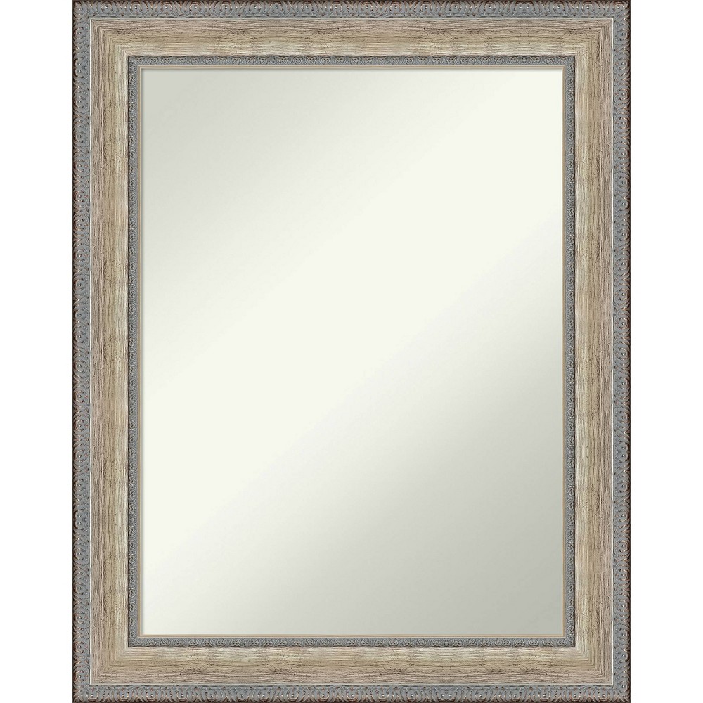 Photos - Wall Mirror 23"x29" Non-Beveled Wood Bathroom  Fleur Silver - Amanti Art