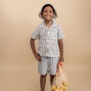 Makemake Organics Organic Shirt & Shorts Set - Blue Petunia , 4-5 Years - 1 of 4