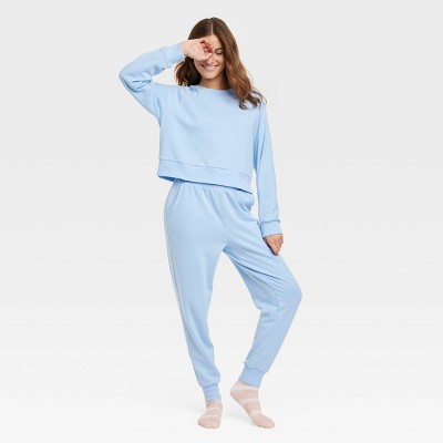 Women's Fleece Lounge Sweatshirt - Colsie™ Blue XS
