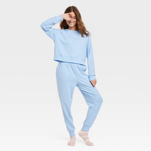 Lightweight Fleece Pullover Pajamas - Navy & Cream 1X in Women's Fleece  Pajamas, Pajamas for Women