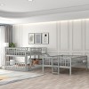 Streamdale Full-Over-Full-Over-Full Triple Bed With Built-In Ladder And Slide, Gray - 3 of 4