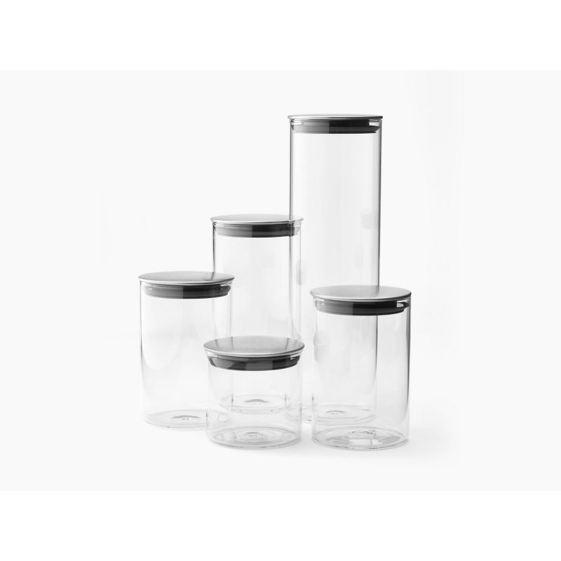 Joseph Joseph Podium 5pc Glass Storage Jar Set with Stand, 6 of 14