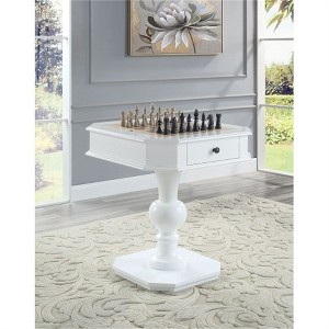 YONWAY Cherry Finish Reversible Chess Checker Game Table with/Game Tray (Chess Fingers Not Included) for Adult and Kids - 1 of 4