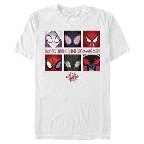 Men's Marvel Spider-man: Into The Spider-verse Mask Square T-shirt : Target
