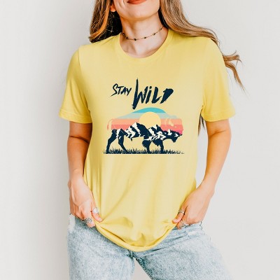 Simply Sage Market Stay Wild Buffalo  Short Sleeve Tee