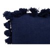 Storied Home Woven Cotton Slub Pillow with Tassels - 4 of 4