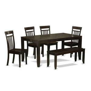 Art Deco Dining Set - 9 Piece Kitchen Table & Chair Set - 40x78 Inch Rectangle Table - 1 of 4