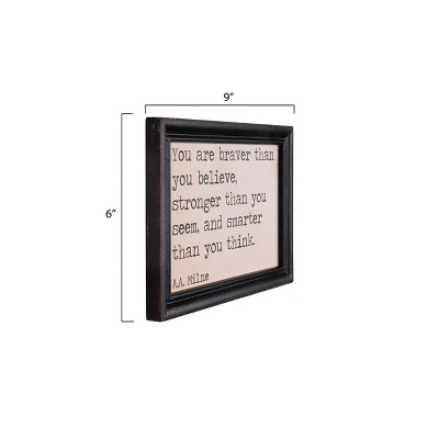 Inspirational Black and White Framed Canvas Quotes Set