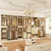 Aheaplus 16FT Heavy-Duty Closet System with 6 Hanging Rods and Mirror, Walk-In Closet Storage Organizer with Drawers - 3 of 4