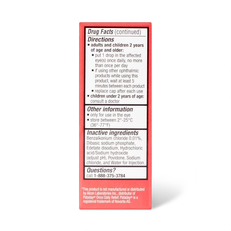 Once Daily Eye Allergy Itch Relief 0.2% Drops - 2.5ml - up &#38; up&#8482;, 5 of 6