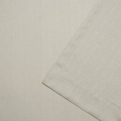Loha Off-White Linen-Like Grommet Top Window Valance