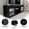 Emma and Oliver TV Stand for up to 80" TV's - 65" Media Console with Classic Full Glass Doors & 3 Adjustable Shelves - image 2 of 4