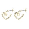Adornia Gold Plated Crystal Lined Heart Hoops - 4 of 4