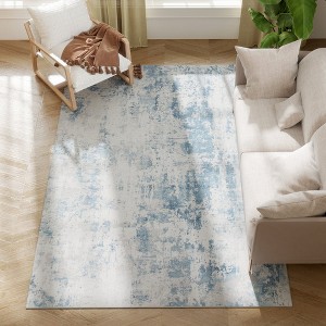 HOMCOM Machine Washable Area Rug, Non-Slip Traditional Flower Print Floor Carpet for Living Room, Bedroom, Dining Room - 1 of 4