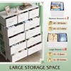 11-Drawer Tall Fabric Dresser Storage Tower with Steel Frame and Wood Top, Chest of Drawers Organizer Unit for Bedroom, Closet, Hallway - 3 of 4