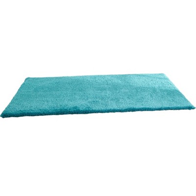 HomeRoots 8' X 11' Turquoise Shag Hand Tufted Area Rug
