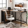 Home Office Desk, L Shaped Desk with Led Lights, 3-Drawer Computer Desk with Monitor Stand - 2 of 4
