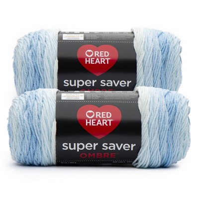Red Heart Super Saver Yarn 12 Pack-Light Blue