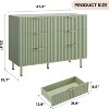 Fluted 6 Drawers Dresser, 54" Wide Modern Chest of Drawers with Deep Drawers, Large Double Dresser TV Stand, Wooden Organizer for Living Room - 2 of 4