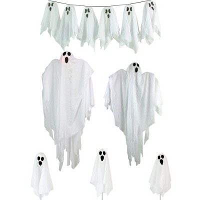 Northlight Ghost Family Halloween Outdoor Decoration - Multicolor Lights - 6pc