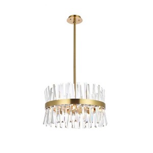 Elegant Lighting Serephina 10 - Light Pendant in  Satin Gold - 1 of 4