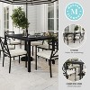 Martha Stewart 7-Piece Steel Patio Dining Set with 6 Stackable Chairs and 62" Table in Black - 4 of 4