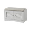 VYNXARIA 28.74"Shoe Storage Bench with 2 Door Cabinet, Entryway Bench with White Shoe Storage - 4 of 4