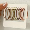 Paaaawaters 5 pairs of fashionable circular earrings for women, retro autumn and winter style, Maillard color - 2 of 4