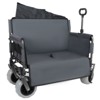 RISOKEYS 3-in-1 Folding Wagon with Bench Seat – 500lbs Heavy Duty Capacity, All-Terrain 9inx4in Beach Tires,180L Storage for Camping - 2 of 4