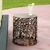 SPI Home Metal Tree and Lattice Pattern Garden Stool – 17" Outdoor Accent Seat or Side Table with Nature Motif - 2 of 3