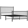 vidaXL Metal Bed Frame with Headboard and Footboard Black 39.4 in.x74.8 in. Twin - 4 of 4