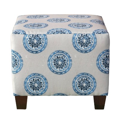 Skyline Furniture Annie Square Ottoman in Patterns