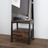 TruAIR 66" 360° Swivel Jewelry Armoire – Freestanding Mirror Cabinet with Storage Drawer & Wheels - 3 of 4