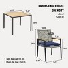 All-Weather 5-Piece Patio Dining Set with Cushions, Patio Conversation Set Featuring Umbrella Hole for Poolside or Deck–Maison Boucle - 4 of 4