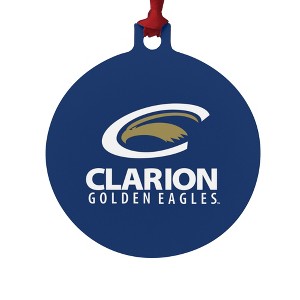 Clarion University Foundation Primary Logo Aluminum Holiday Christmas Tree Ornament  3.0" (7.6 cm) x 3.37" (8.6 cm) - 1 of 4