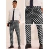 Lars Amadeus Men's Unique Polka Dots Flat Front Formal Printed Trousers - 4 of 4