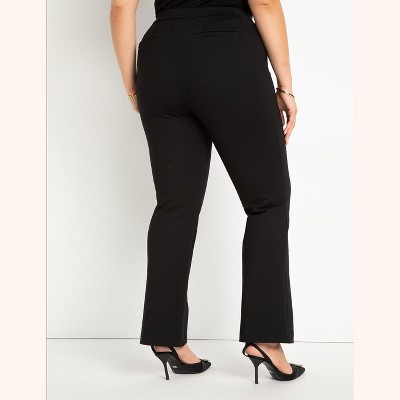 Eloquii Women's Plus Size The Ultimate Suit Flare Leg Pant 24, Black