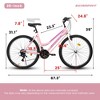 Kumasinova Mountain Bike,Commuter with 21-Speed Dual V-Brake,Carbon Steel Frame,Non-Slip Pedals,Ergonomic Saddle,Bicycle for Adults & Teens - 3 of 4