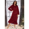 ADR Women's Warm Fleece Nightgown, Oversized Hoodie, Long Hooded Sweatshirt Robe - 2 of 4