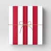 30" 50 sq ft Christmas Roll Wrap Red and White Cabana Striped - Wondershop™ - 2 of 3
