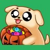 Women's Design By Humans Halloween Candy Pup By Puppers Racerback Tank Top - 2 of 3