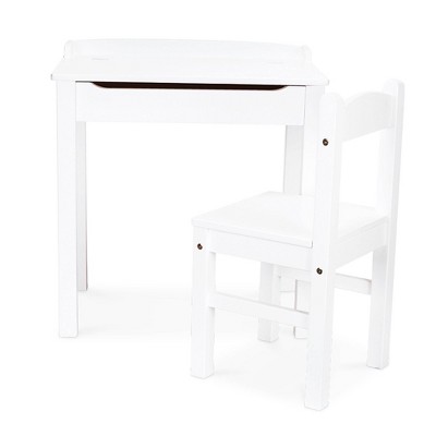 Melissa & Doug Wooden Child's Lift-top Desk And Chair - White : Target