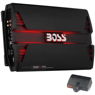 Boss Audio Systems PD5000 Phantom 5000 Watt Monoblock Class D 1-8 Ohm Car Audio Amplifier Power LED Amp with Mosfet Power Supply and Remote Control