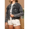 Women's Rainbow Embellished Denim Jacket - FANTASTIC FAWN - 4 of 4