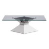 Coaster,Jenny Glass Top Stainless Steel Coffee Table - 2 of 4