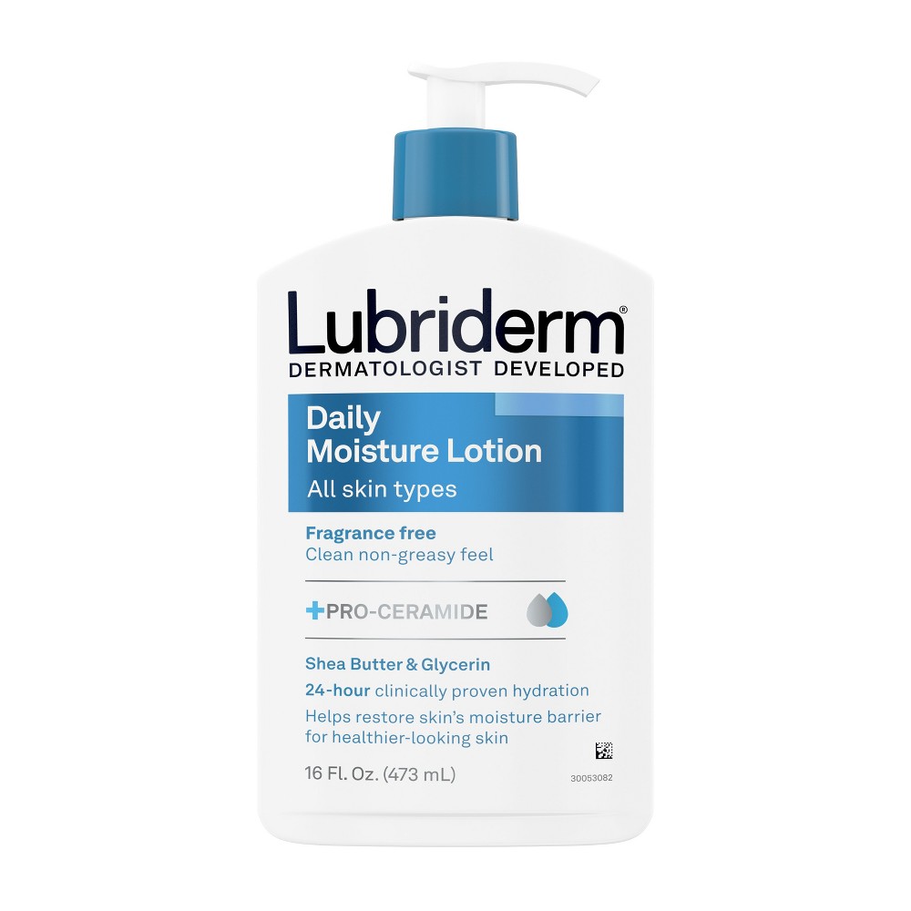 Photos - Cream / Lotion Lubriderm Daily Moisture Hydrating Body Lotion, Fragrance-Free, 16oz 