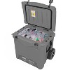Xspec 45 Quart Towable Roto Molded Ice Chest Outdoor Cooler with Wheels, Grey - 2 of 4