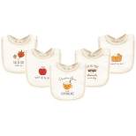 Touched by Nature Unisex Baby Organic Cotton Bibs, Fall Food, One Size
